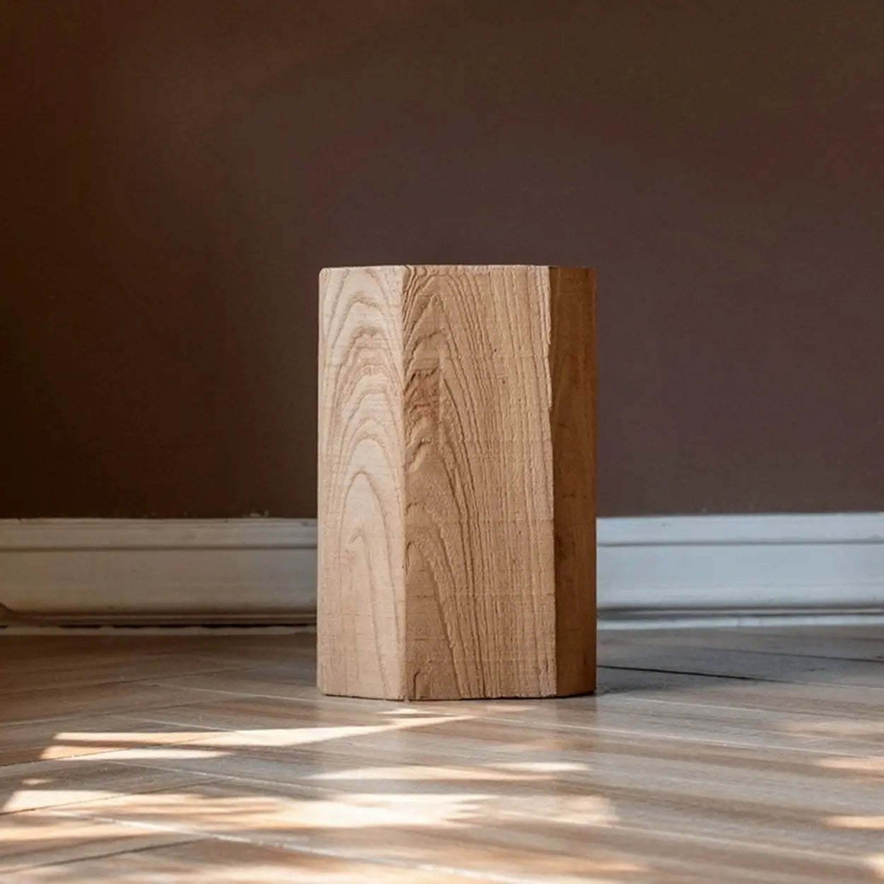 Rustic Natural Wood Floor Plant Stand
