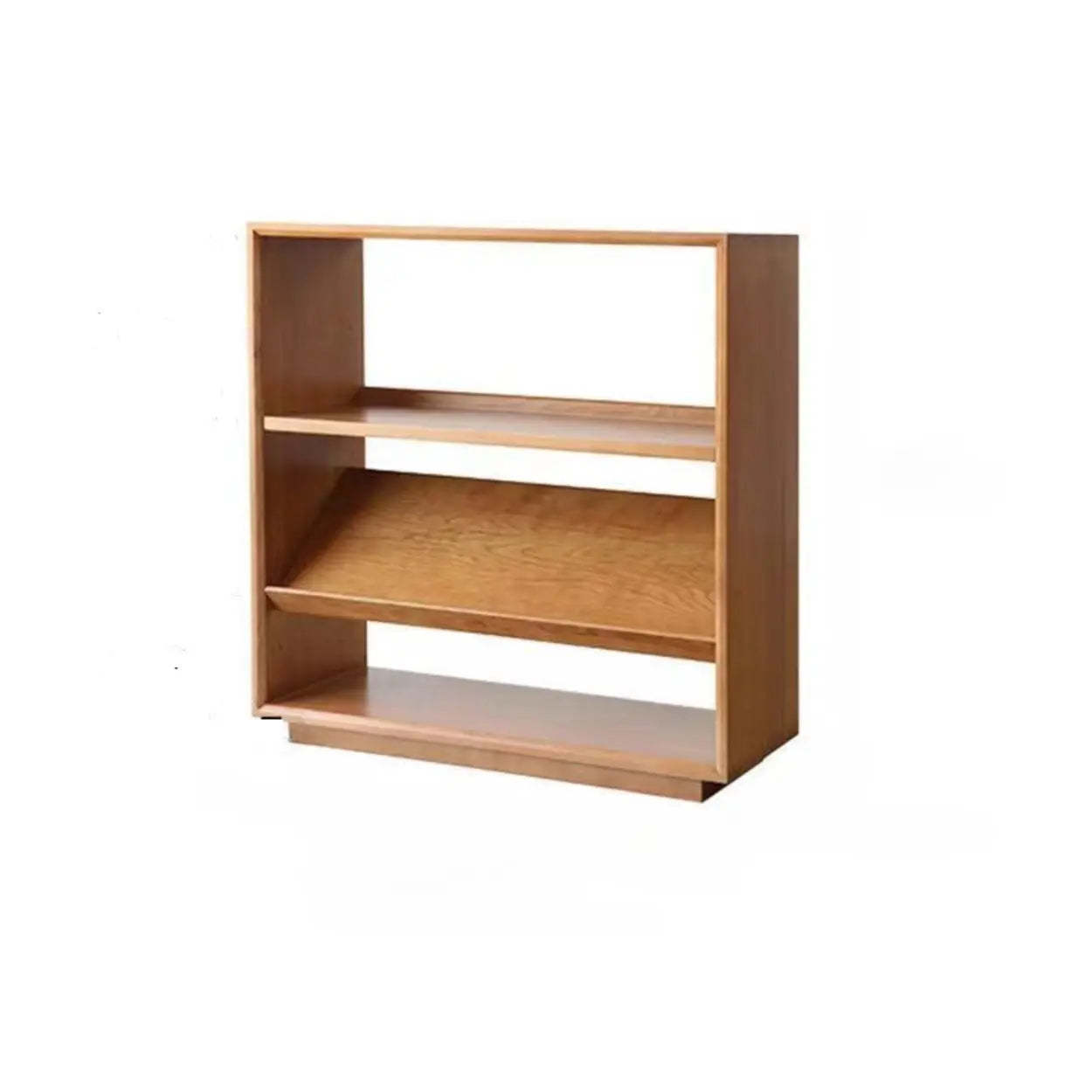 Lighom modern rectangular rust wood bookcases — 59" L x 13" W x 31" H