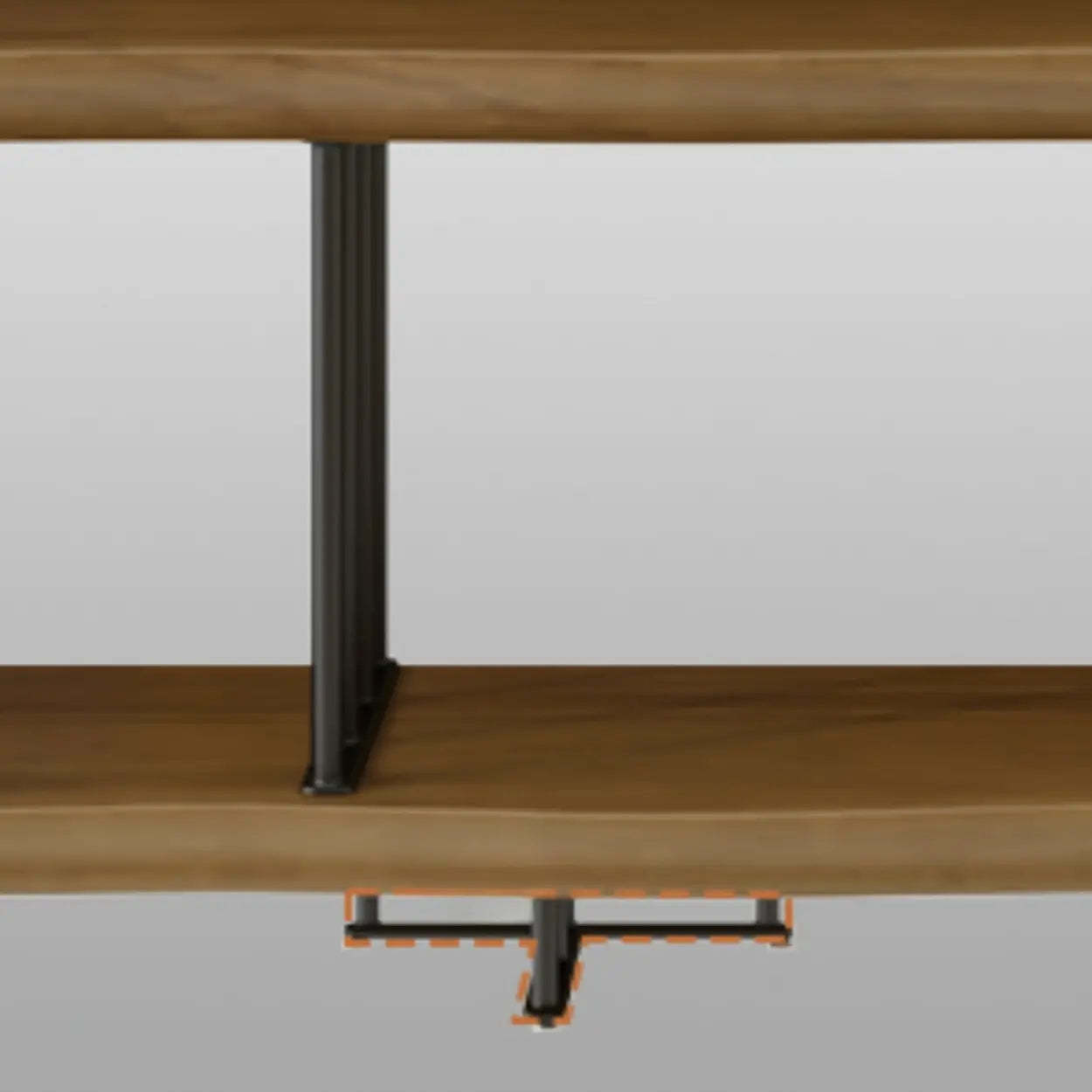 Rustic Open Pine Wood Rectangular Bookcase