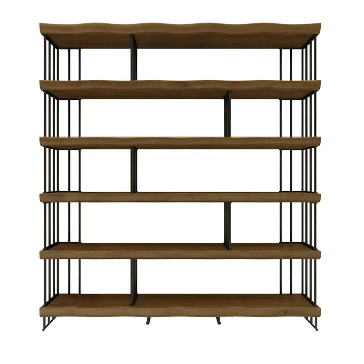 Traditional rectangular pine bookcases in wood — 39" L x 13" W x 75" H