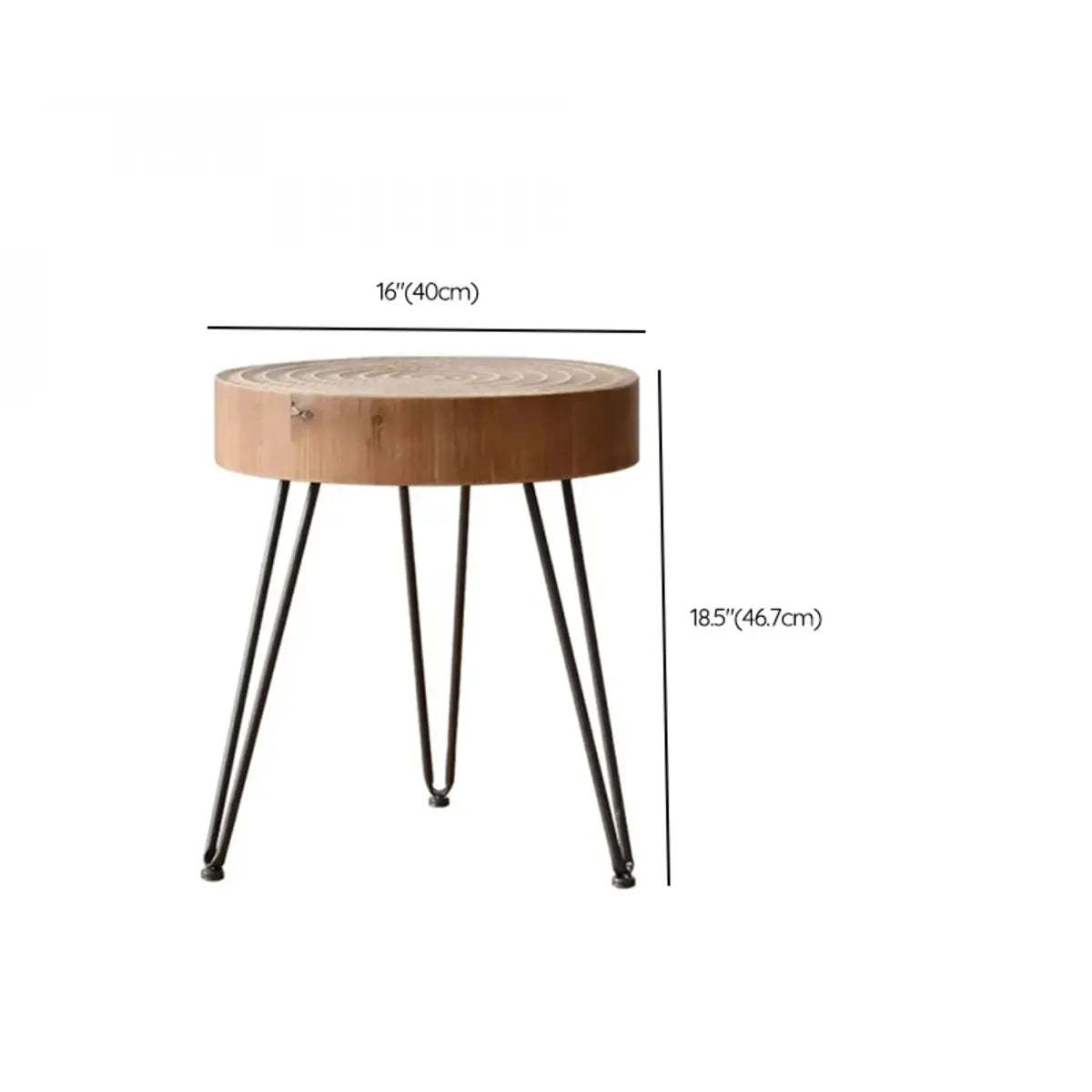Rustic Distressed Pine Round Coffee Table