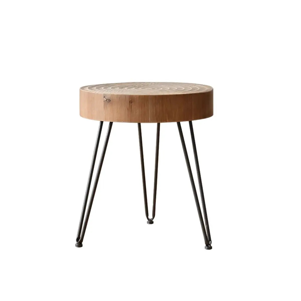 Rustic Distressed Pine Round Coffee Table