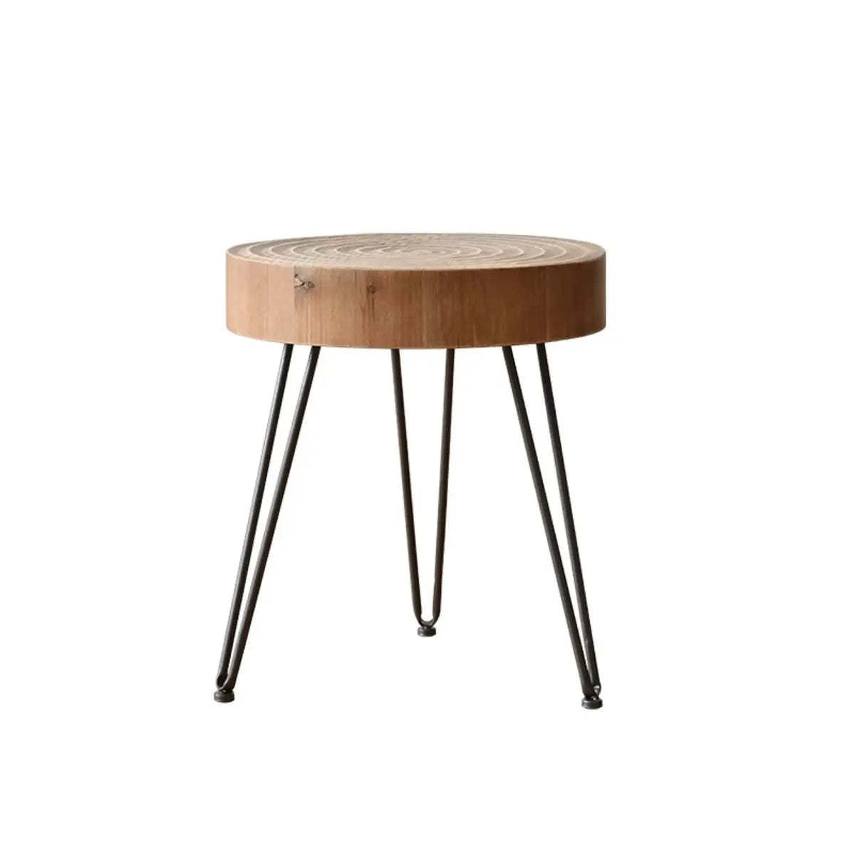 Rustic Distressed Pine Round Coffee Table