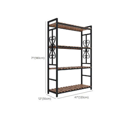 Rustic Black Pine Rectangular Plant Stand