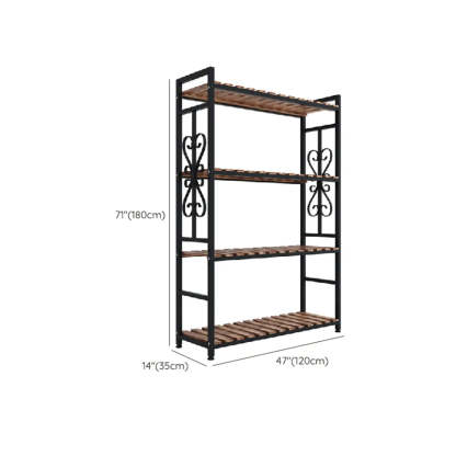 Rustic Black Pine Rectangular Plant Stand