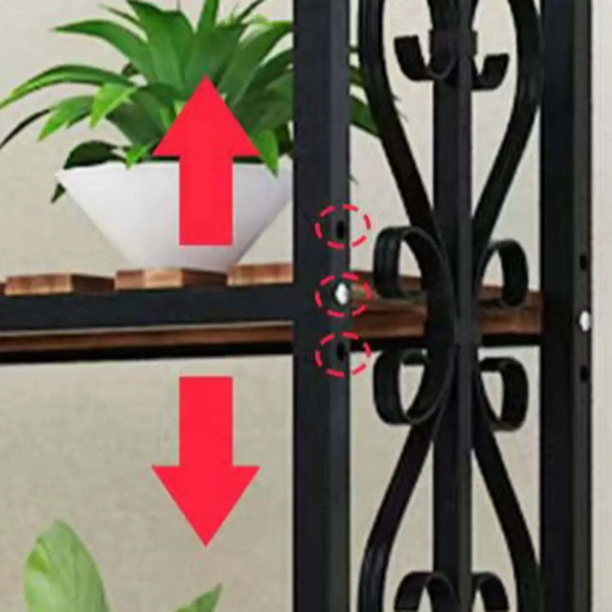 Rustic Black Pine Rectangular Plant Stand