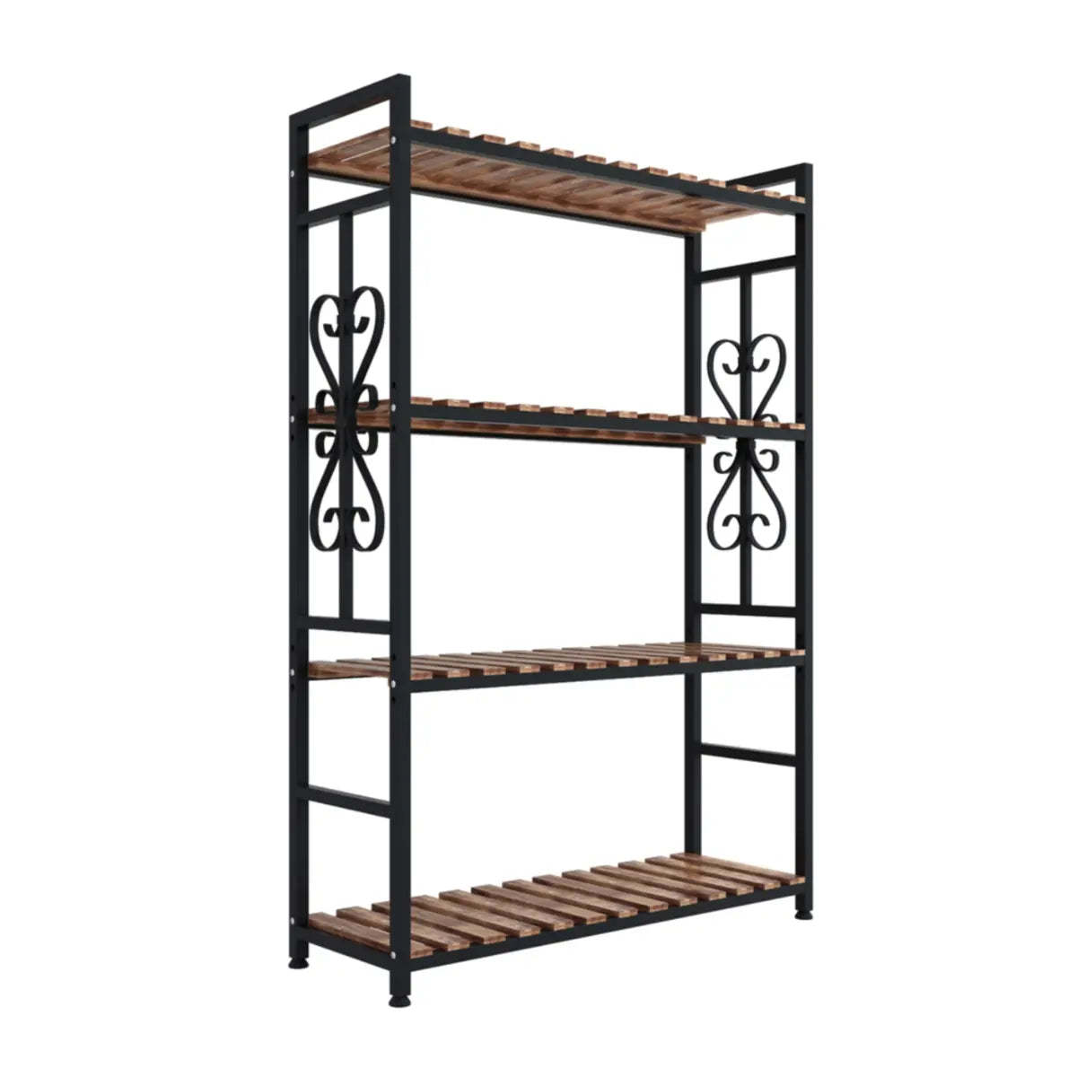 Rustic Black Pine Rectangular Plant Stand
