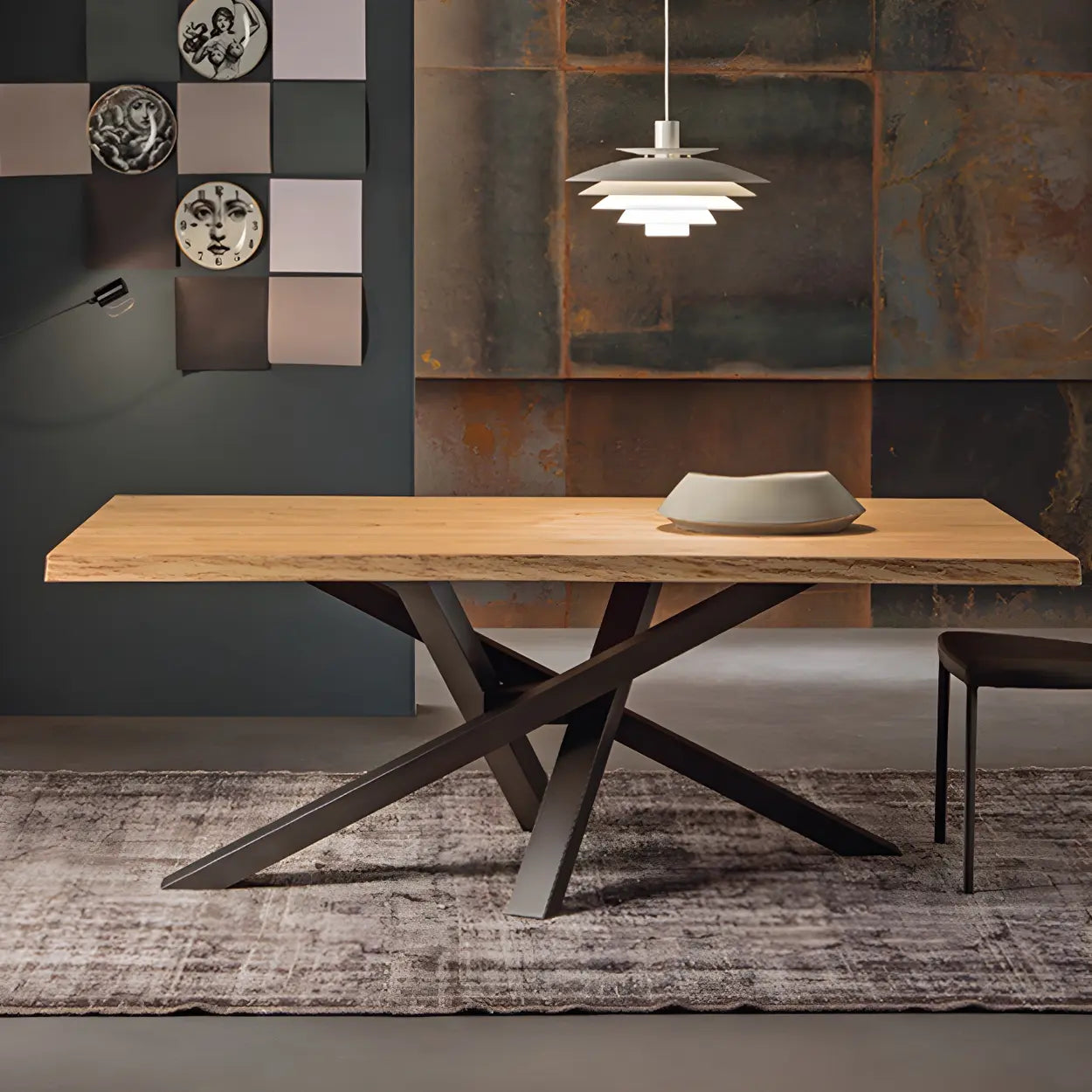 Rustic Pine Rectangular Dining Table
