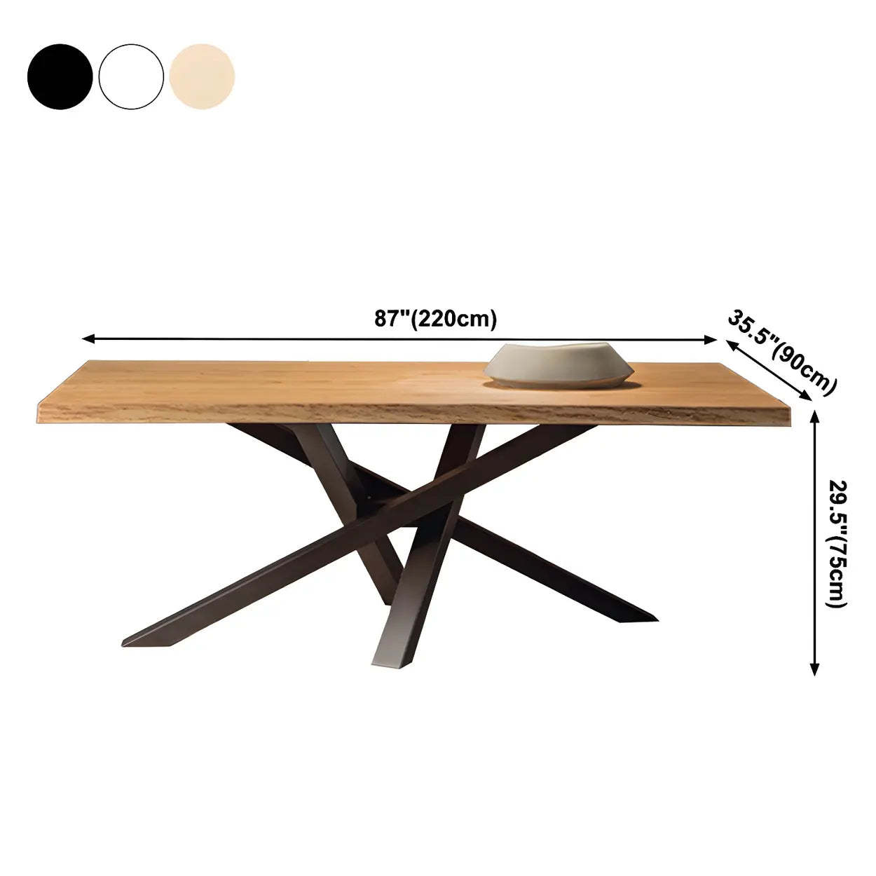 Rustic Pine Rectangular Dining Table