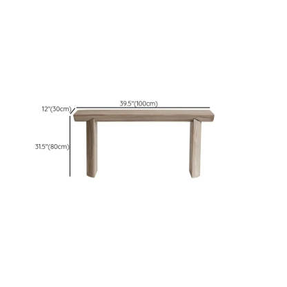 Rustic Rectangular Pine Sled-Base Console Table