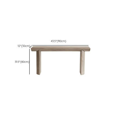 Rustic Rectangular Pine Sled-Base Console Table