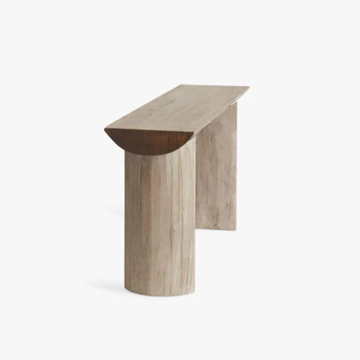 Rustic Rectangular Pine Sled-Base Console Table