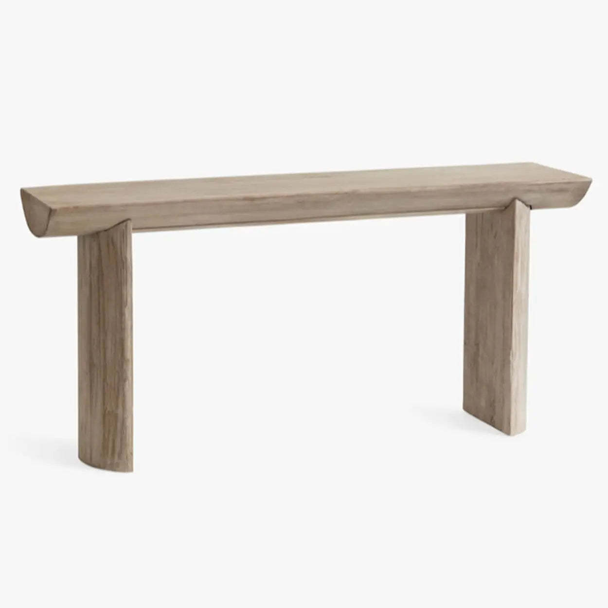 Rustic Rectangular Pine Sled-Base Console Table