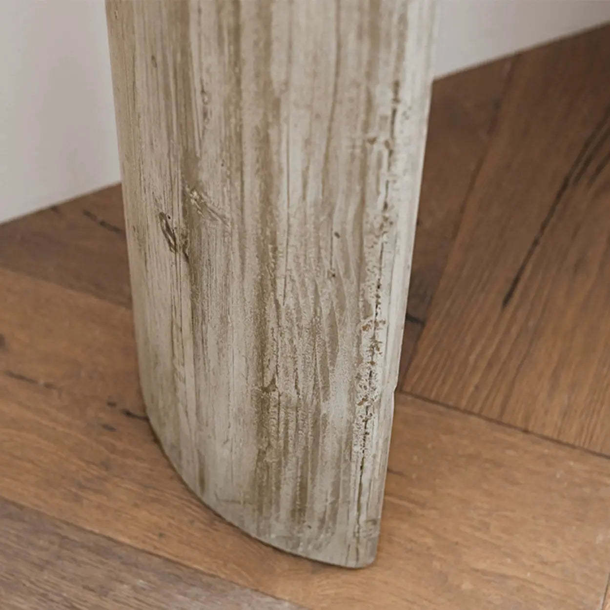 Rustic Rectangular Pine Sled-Base Console Table