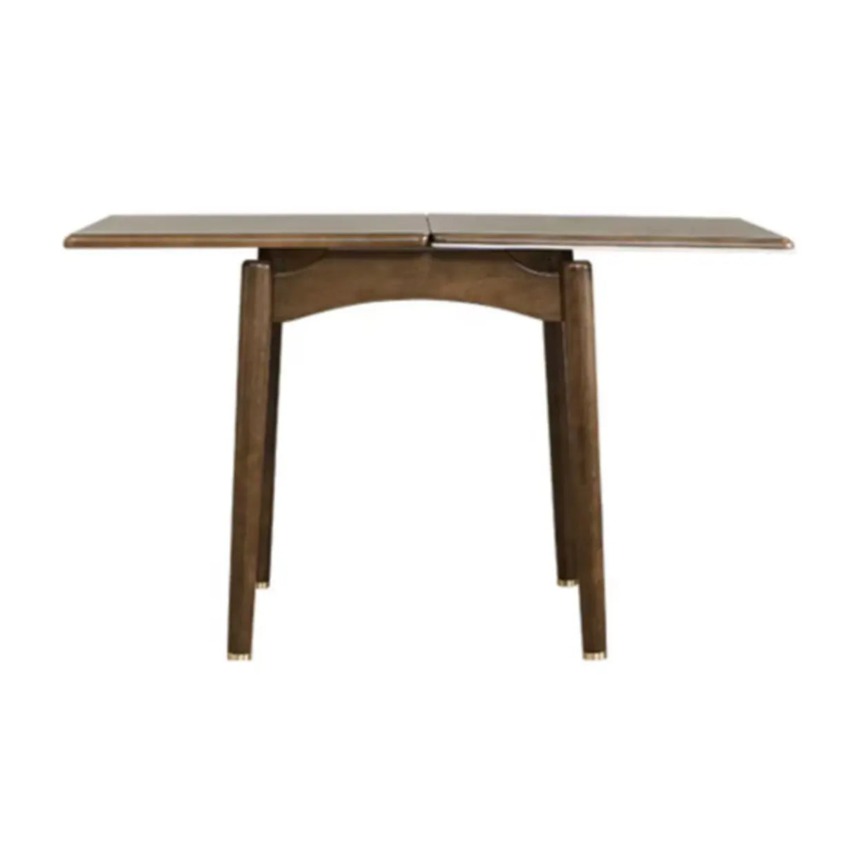Rustic White Stone Wood Drop-Leaf Dining Table