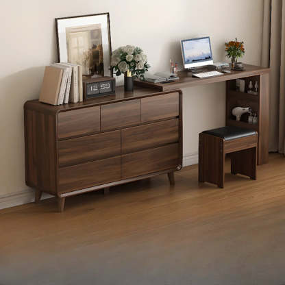 Rustic Rectangular Wood Mirror Scalable Vanity Set