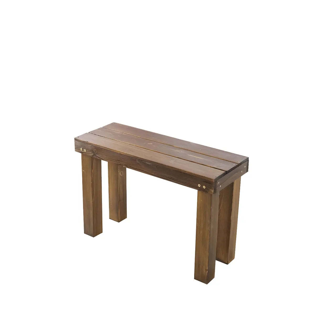 Rustic stand rectangular out f in wood — 39.5"L x 12"W x 22"H