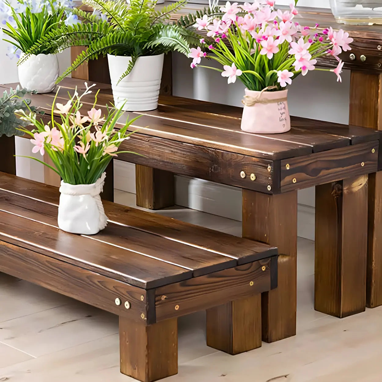 Rust plant wood out f for hallway — 47"L x 12"W x 22"H