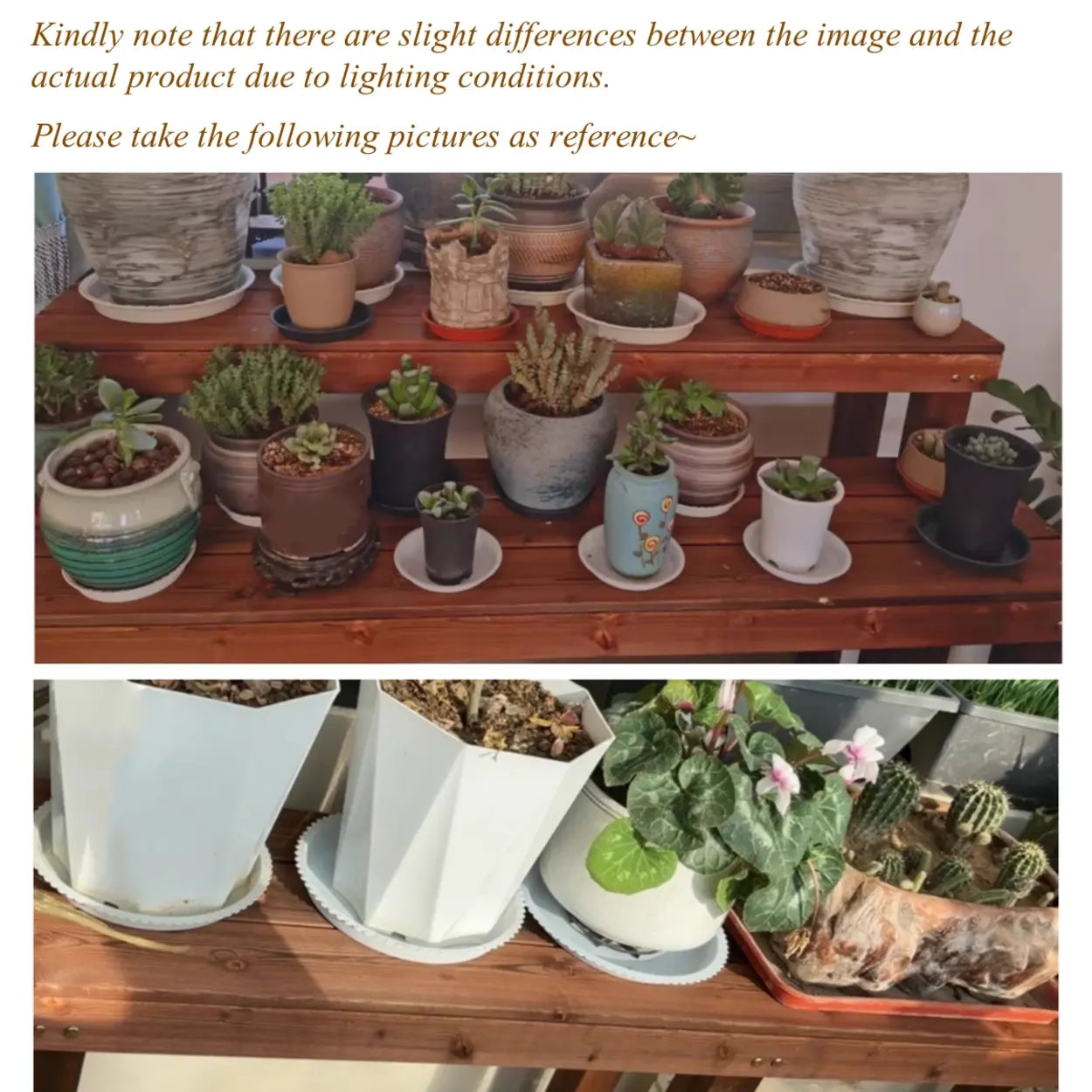 Lighom rustic rectangular plant brown out f — 24"L x 12"W x 14"H