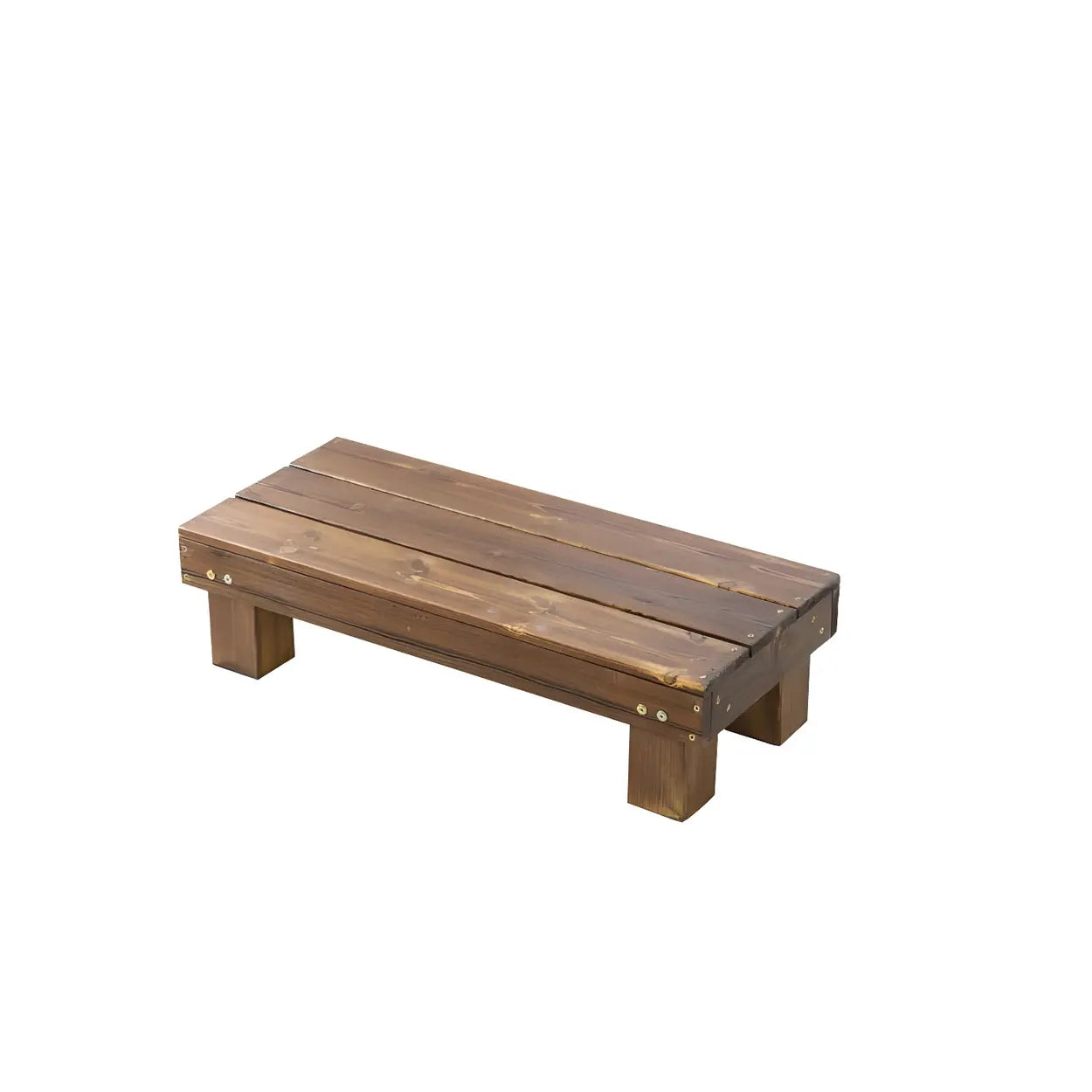 Rustic rectangular plant brown out f in wood ceramic resin