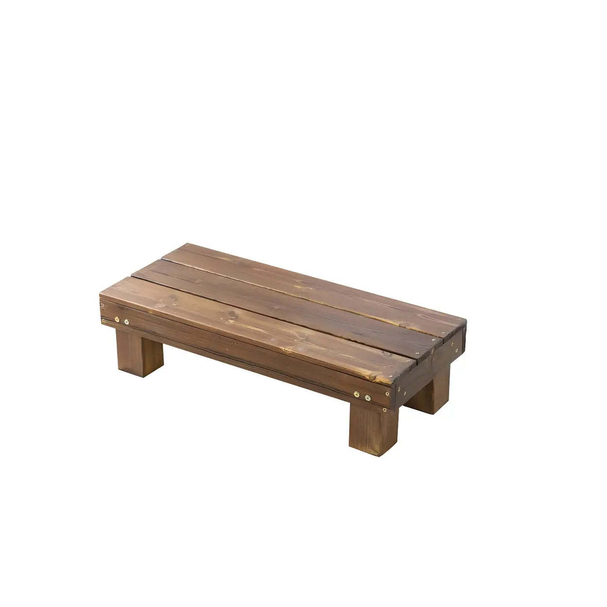 Rustic rectangular plant brown out f in wood ceramic resin
