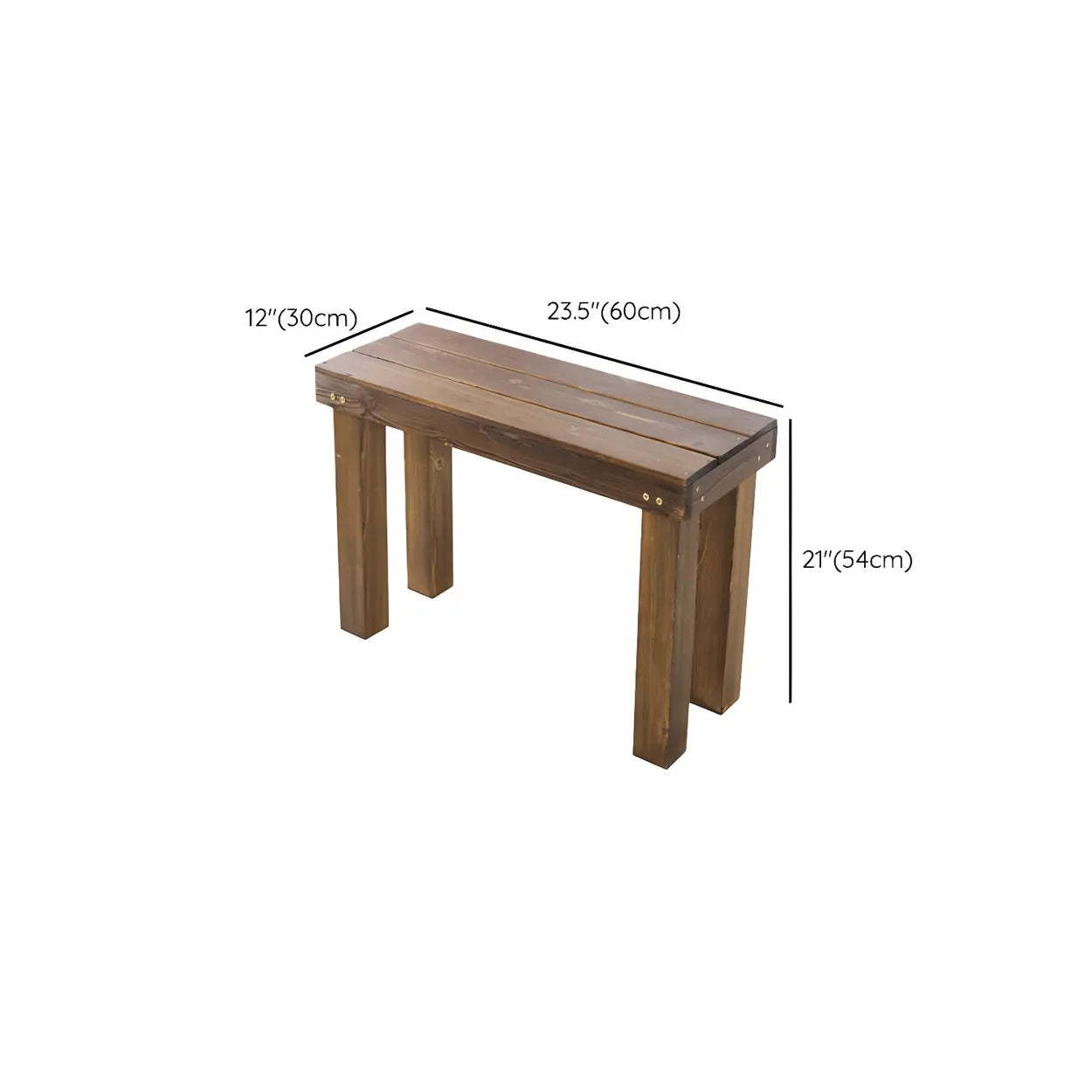 Rustic stand plant wood ceramic resin out f