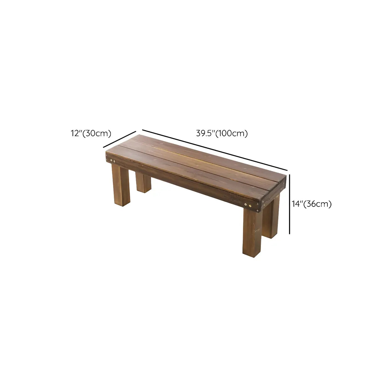 Rustic stand rectangular brown out f