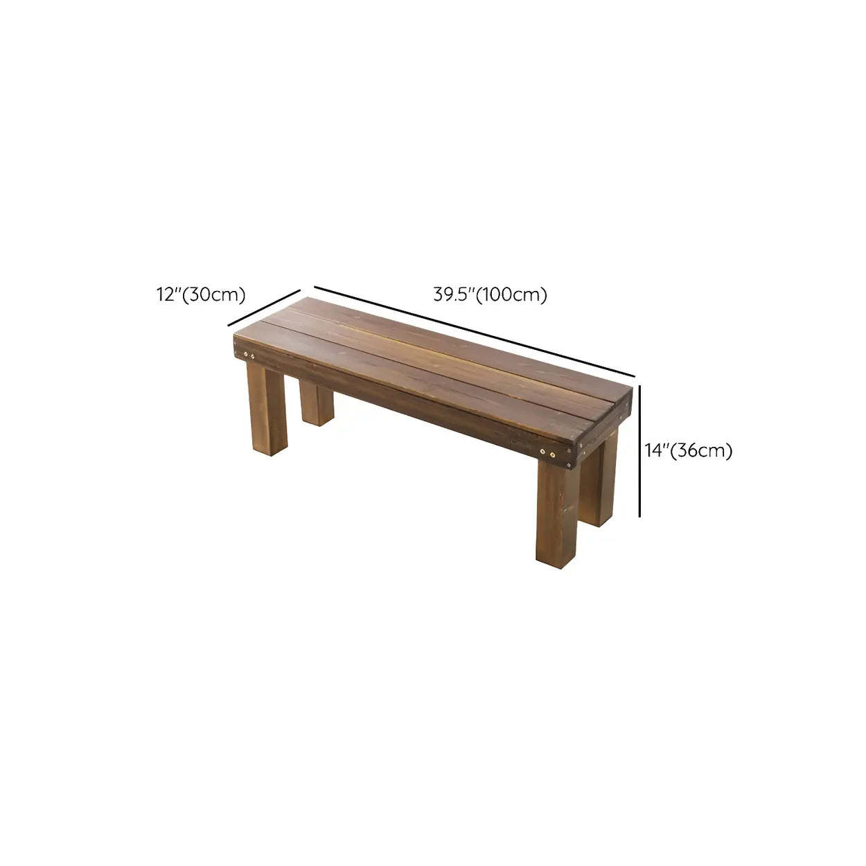 Rustic stand rectangular brown out f