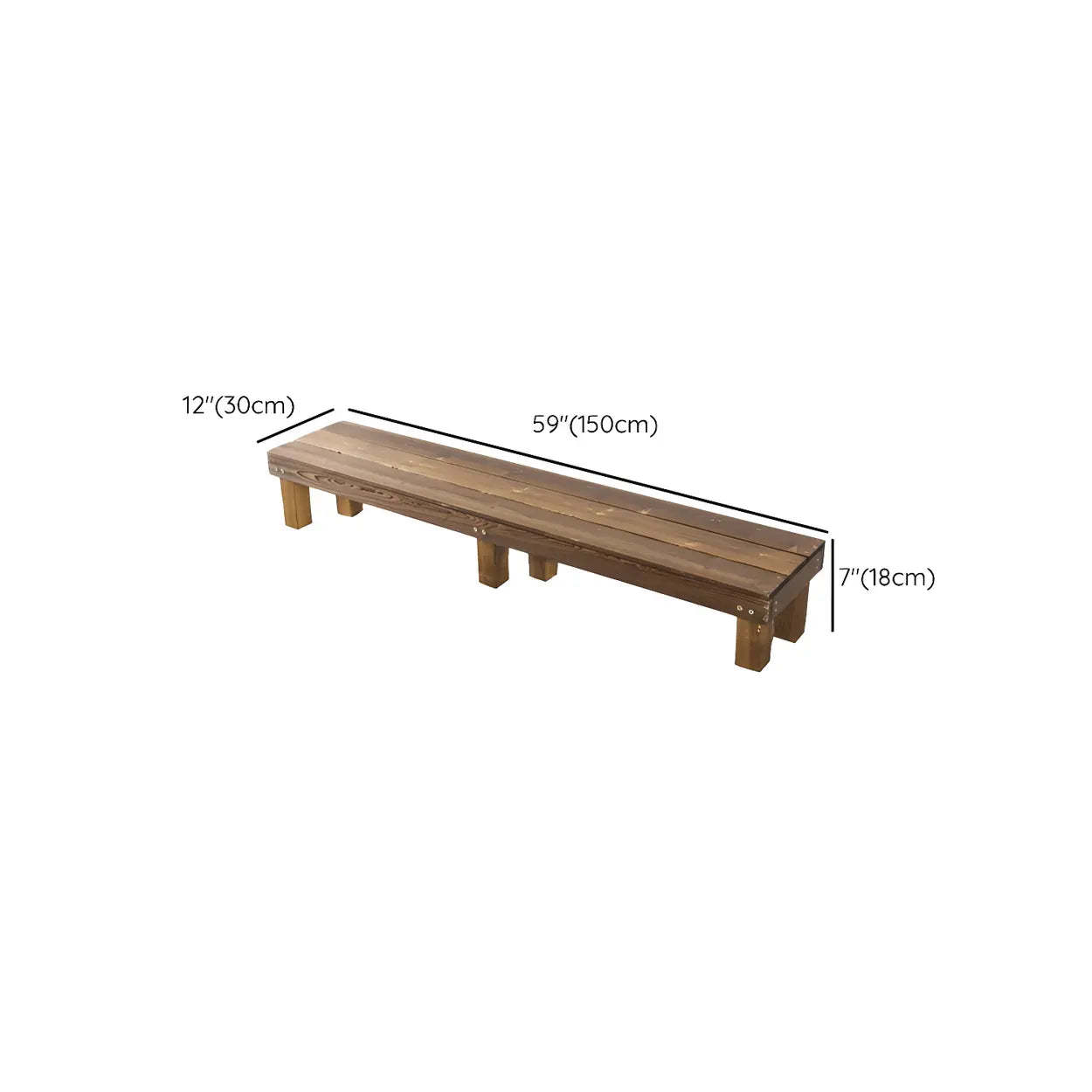 Rustic plant rectangular wood ceramic resin out f