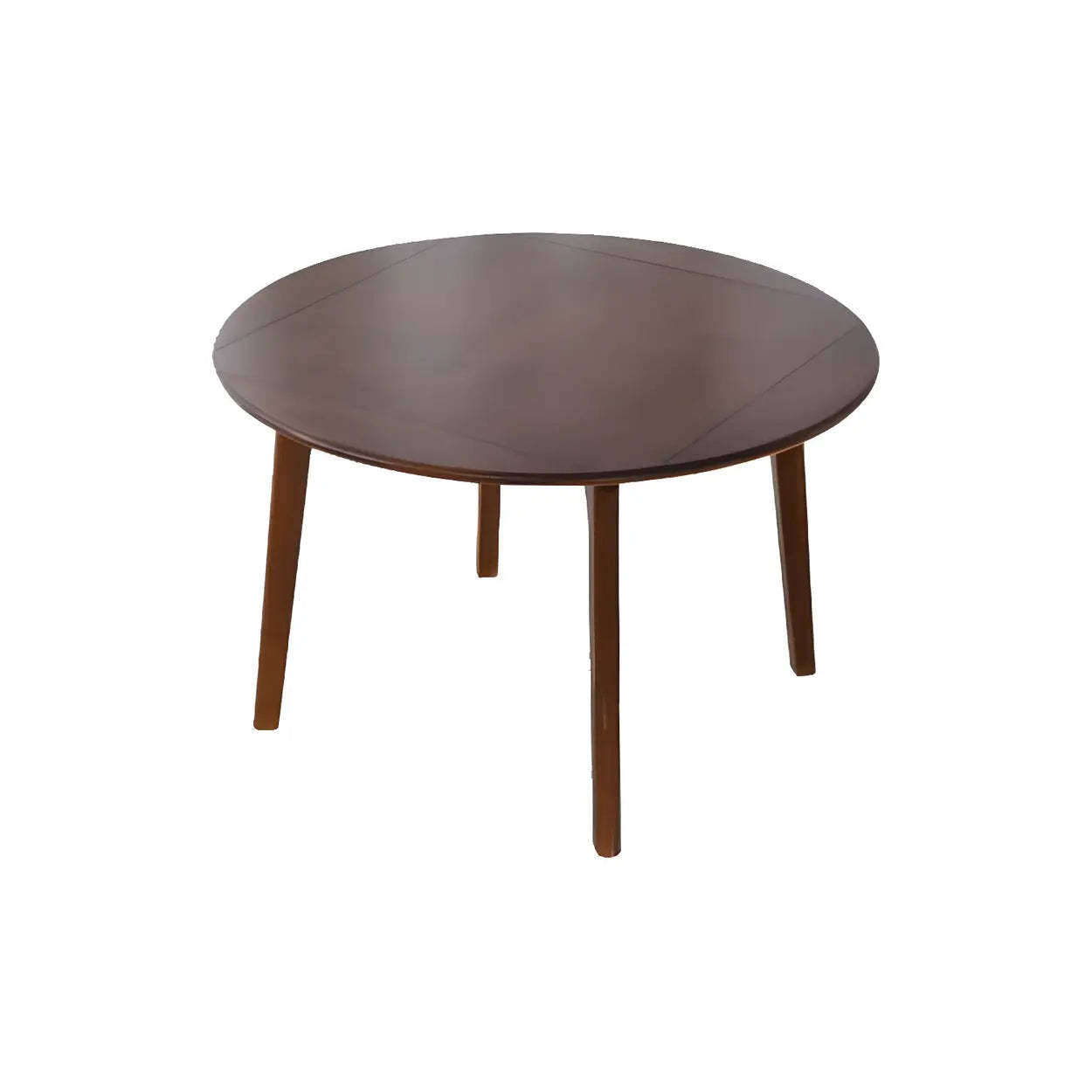 Rustic Round Natural Wood Extendable Dining Table — Natural / Table Only