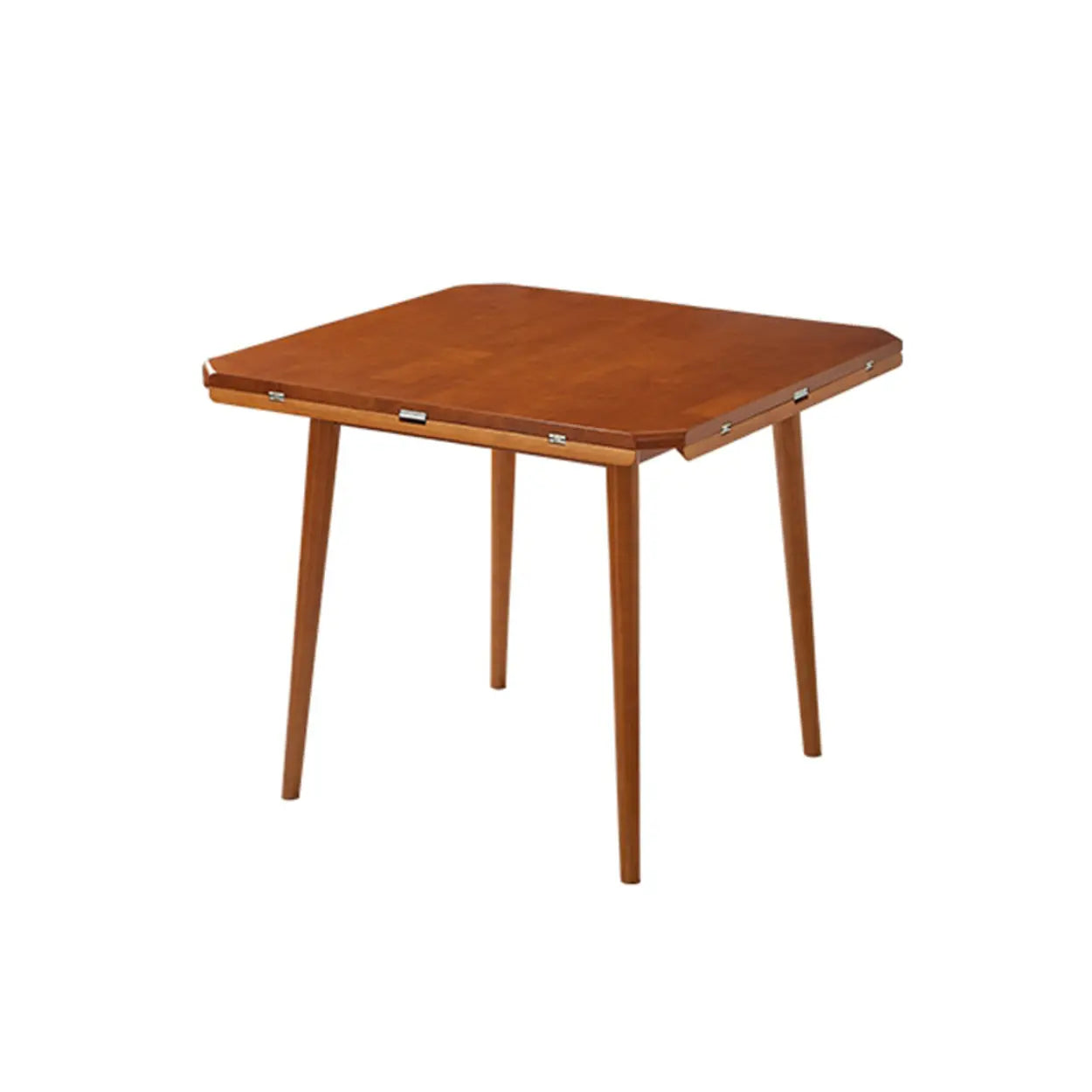 Rustic Round Natural Rubberwood Extendable Dining Table