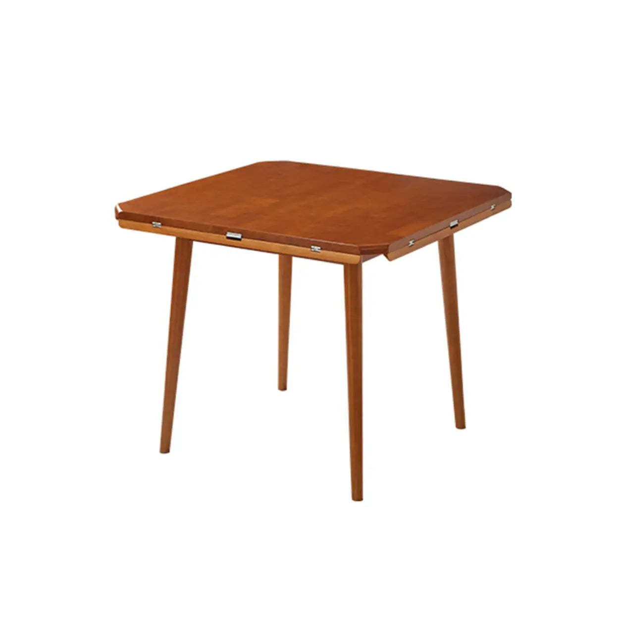 Rustic Round Natural Rubberwood Extendable Dining Table