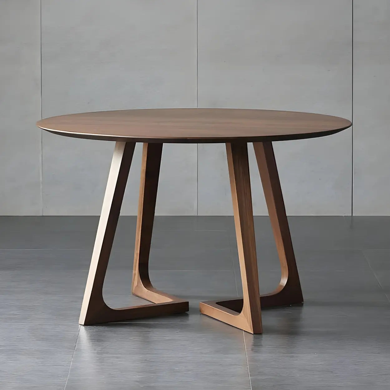 Small Round Wood Dining Table — Without Chairs / Natural Finish