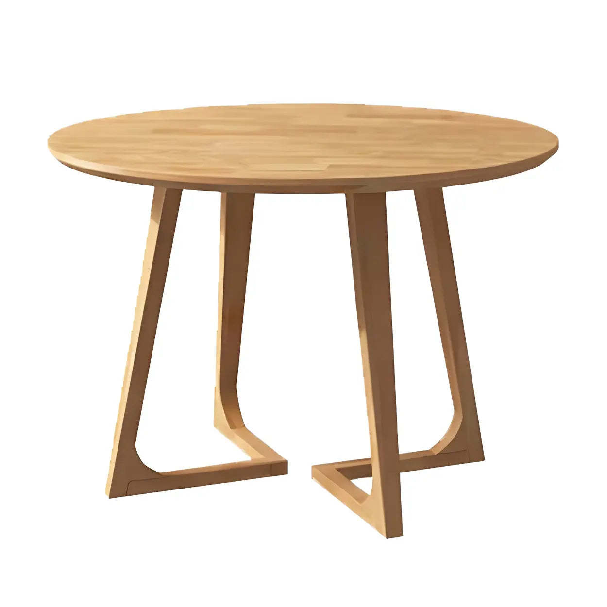 Small Round Wood Dining Table — Without Chairs / Walnut