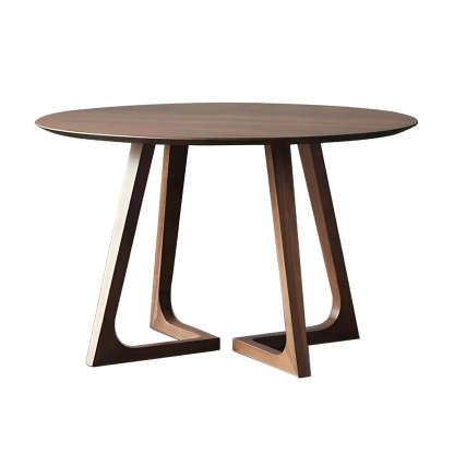 Small Round Wood Dining Table — Without Chairs / Natural Finish