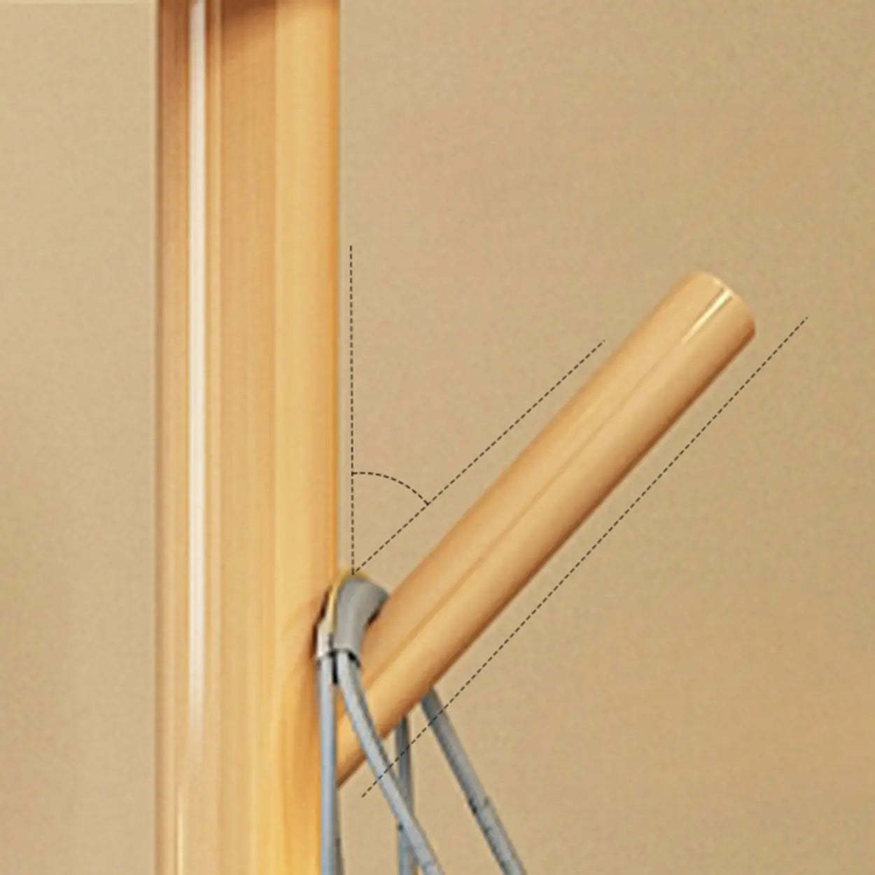 Rustic Round Wood Hall Tree with Hooks