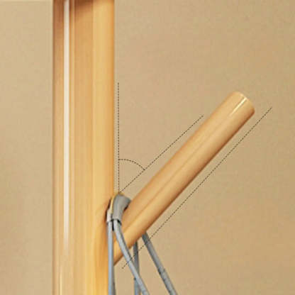 Rustic Round Wood Hall Tree with Hooks