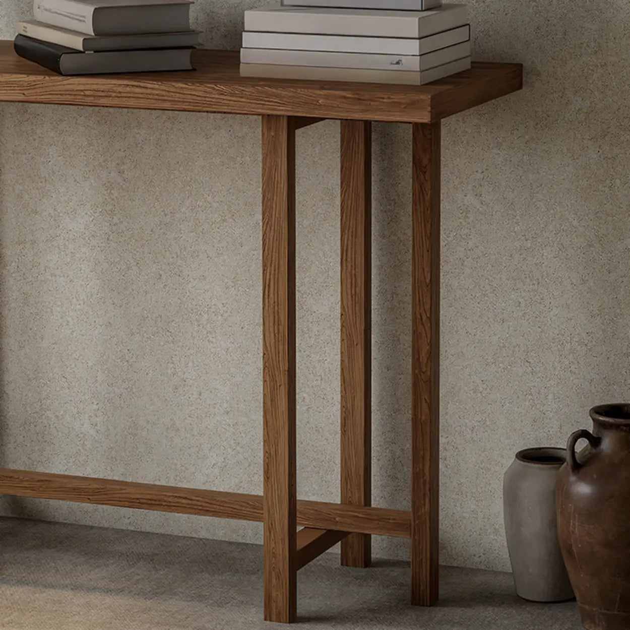Rustic Solid Wood Entryway Console Table