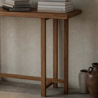 Rustic Solid Wood Entryway Console Table