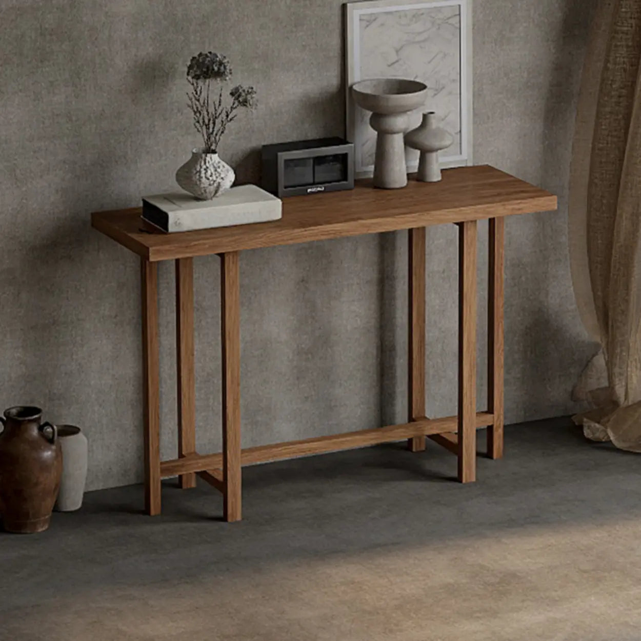 Rustic Solid Wood Entryway Console Table