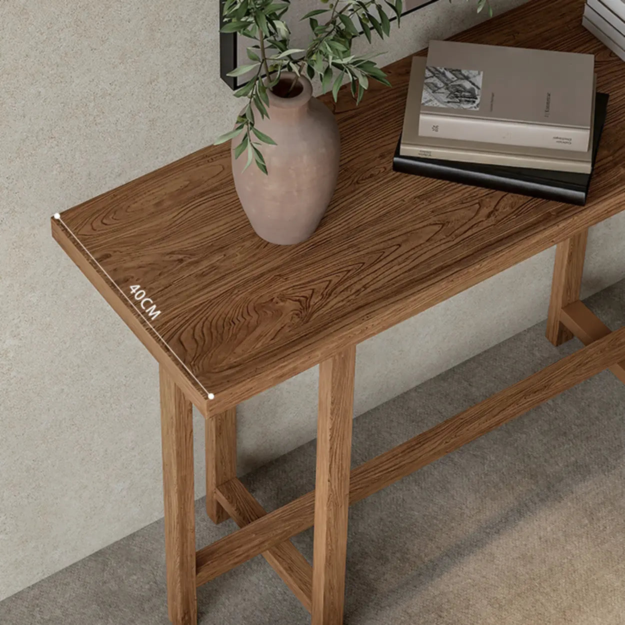 Rustic Solid Wood Entryway Console Table