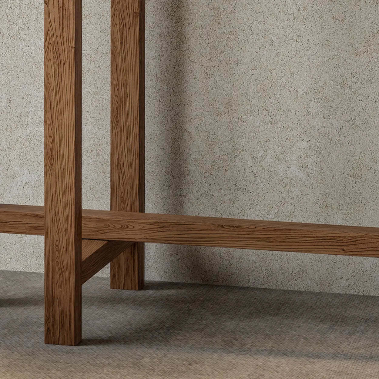 Rustic Solid Wood Entryway Console Table