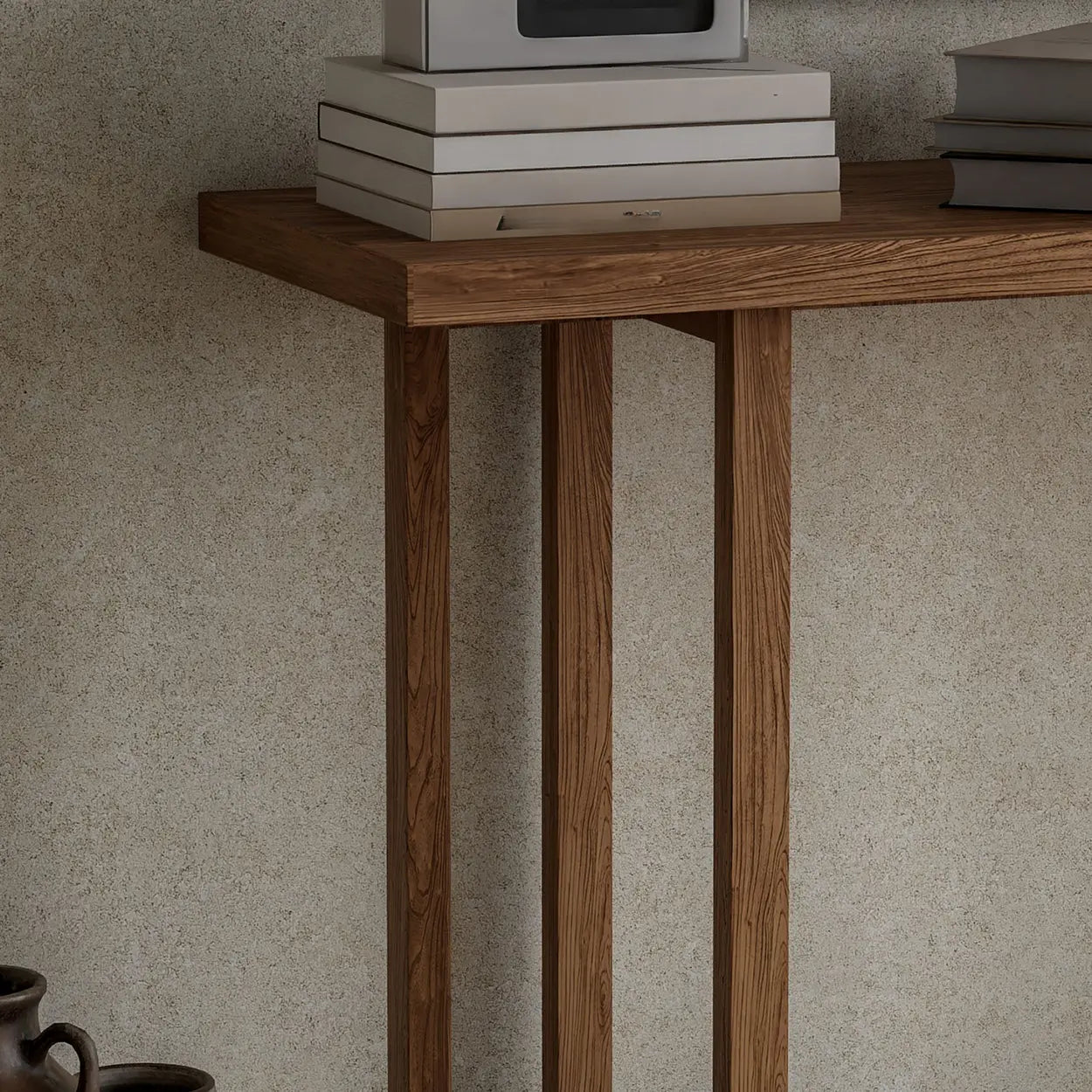 Rustic Solid Wood Entryway Console Table