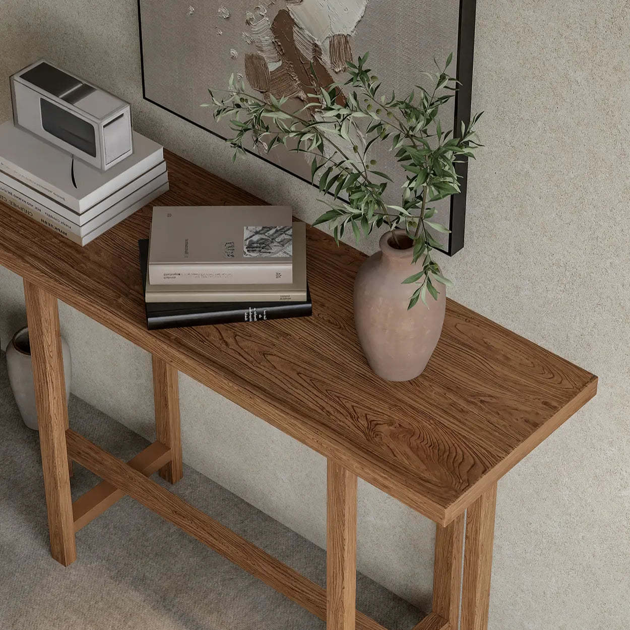Rustic Solid Wood Entryway Console Table