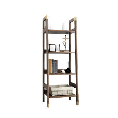 Rustic Brown Walnut Ladder Display Bookcase
