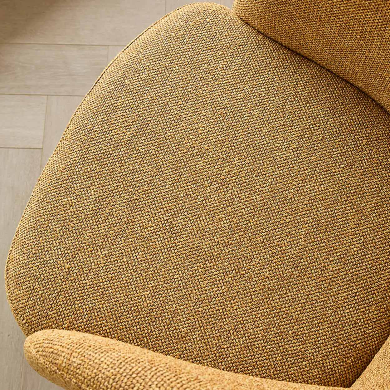 Rustic Swivel Upholstered Curved Back Dining Chair