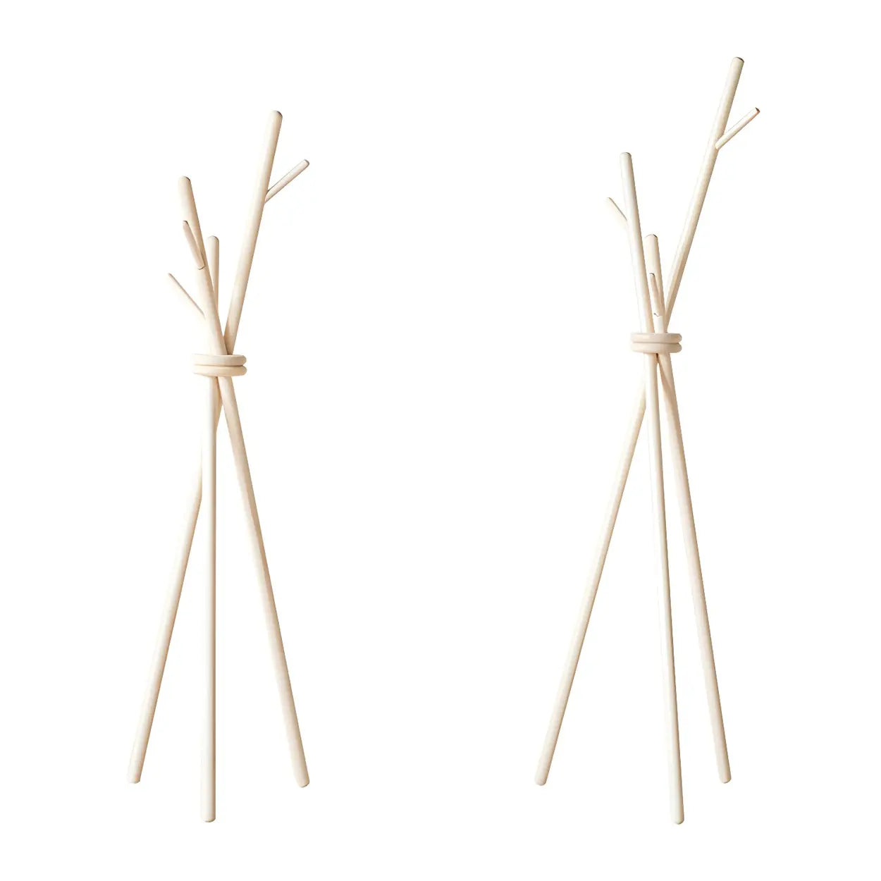 Rustic Tripod Wood Freestanding Hall Tree