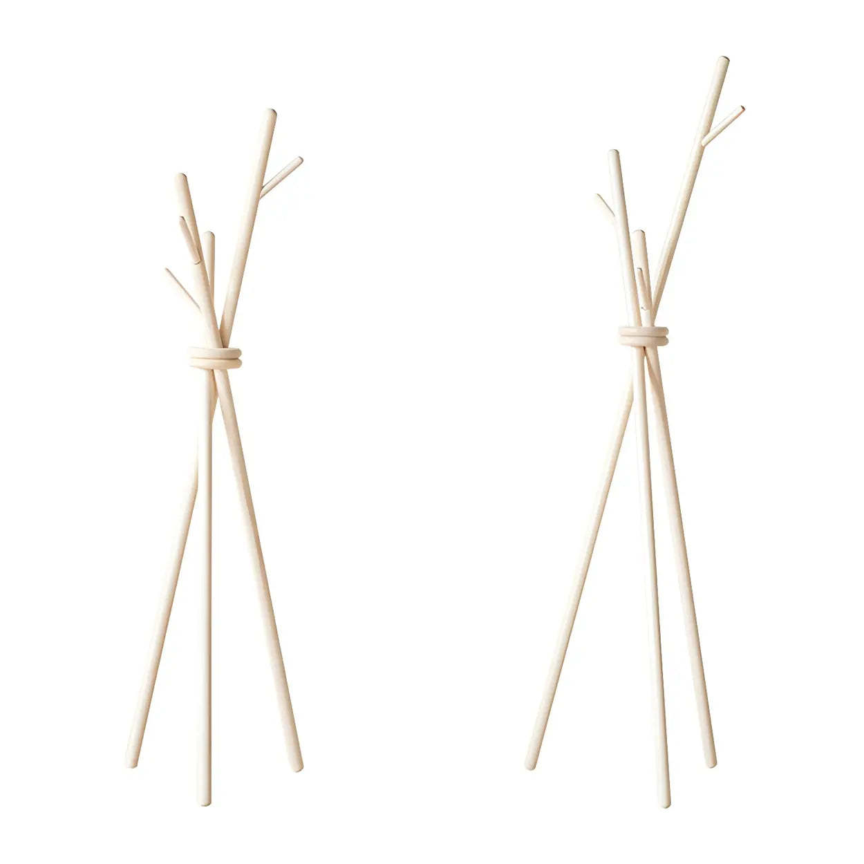 Rustic Tripod Wood Freestanding Hall Tree