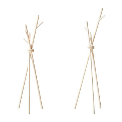 Rustic Tripod Wood Freestanding Hall Tree