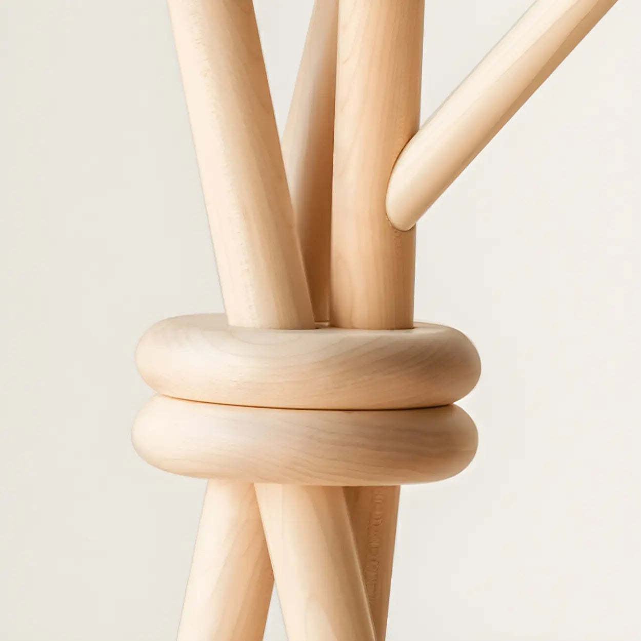 Rustic Tripod Wood Freestanding Hall Tree